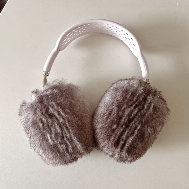 Zaštitna futrola za AirPods Max s pliš mačjim dizajnom, TPU materijal, reljefna obrada, crtani stil – Qishangxi
