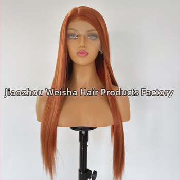 Cosplay perika: duga ravna kosa s prednjom čipkanom kapom, model W-60, vlakno otporno na temperaturu, polu-strojno i polu-rukom izrađena, stil Ruili, bez fringe