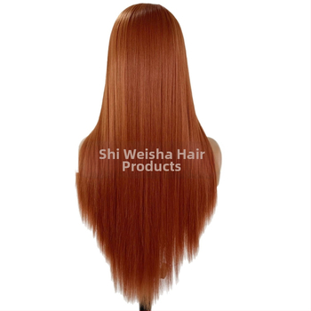 Cosplay perika: duga ravna kosa s prednjom čipkanom kapom, model W-60, vlakno otporno na temperaturu, polu-strojno i polu-rukom izrađena, stil Ruili, bez fringe