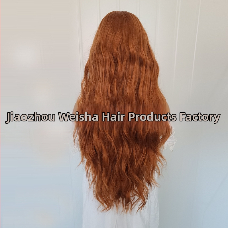 Cosplay perika: duga ravna kosa s prednjom čipkanom kapom, model W-60, vlakno otporno na temperaturu, polu-strojno i polu-rukom izrađena, stil Ruili, bez fringe