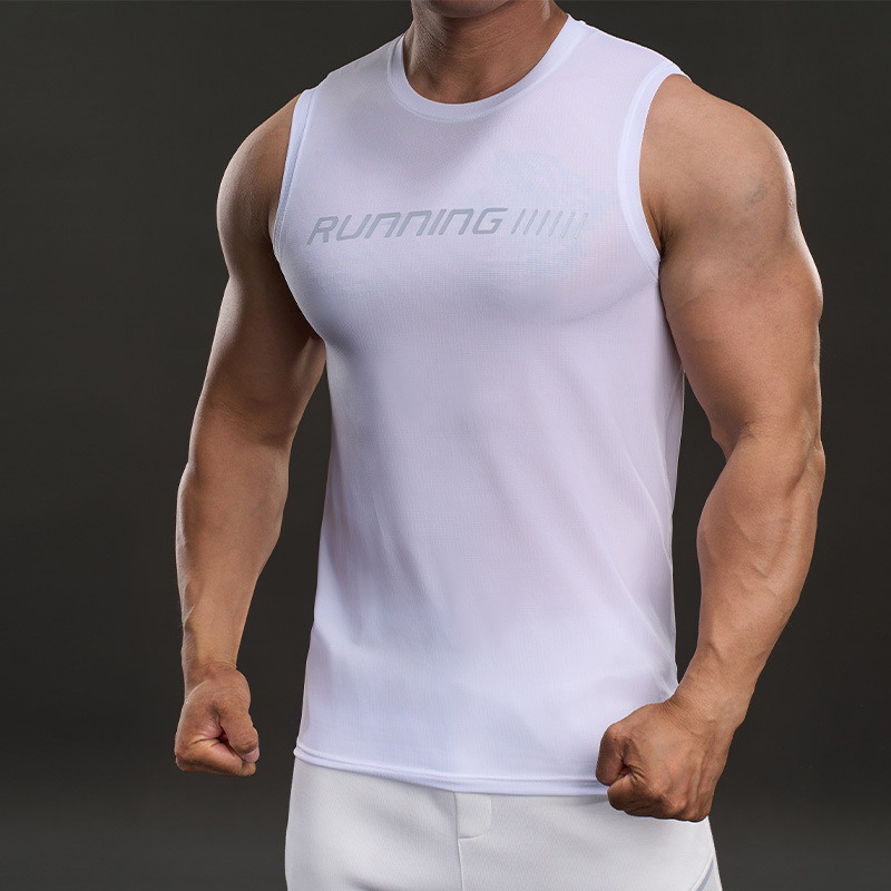 Ανδρικό αθλητικό γιλέκο, 88% πολυεστέρας, μονόχρωμο σχέδιο, λεπτό, καλοκαίρι