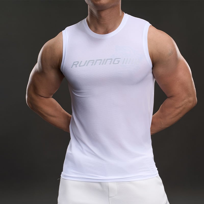 Ανδρικό αθλητικό γιλέκο, 88% πολυεστέρας, μονόχρωμο σχέδιο, λεπτό, καλοκαίρι