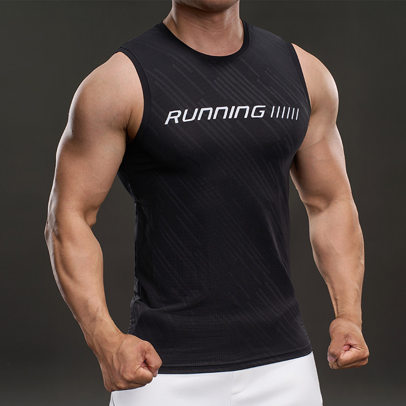 Ανδρικό αθλητικό γιλέκο, 88% πολυεστέρας, μονόχρωμο σχέδιο, λεπτό, καλοκαίρι