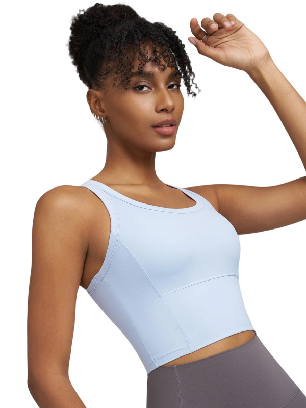 Worton ženski joga top s integriranom jastučićem za prsa, Racerback, brzo se suši, prozračan, antibakterijski