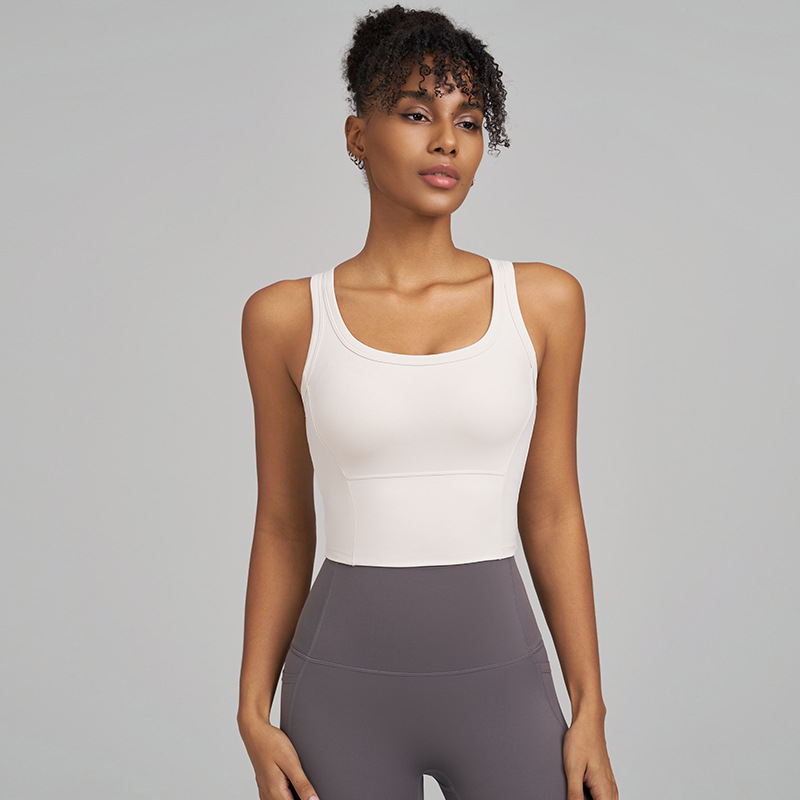 Worton ženski joga top s integriranom jastučićem za prsa, Racerback, brzo se suši, prozračan, antibakterijski