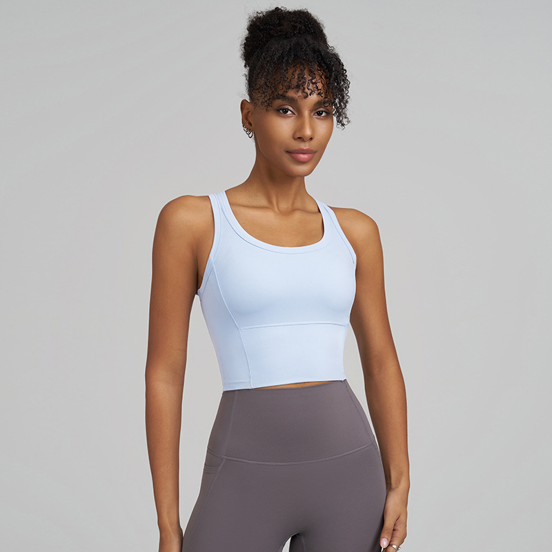 Worton ženski joga top s integriranom jastučićem za prsa, Racerback, brzo se suši, prozračan, antibakterijski