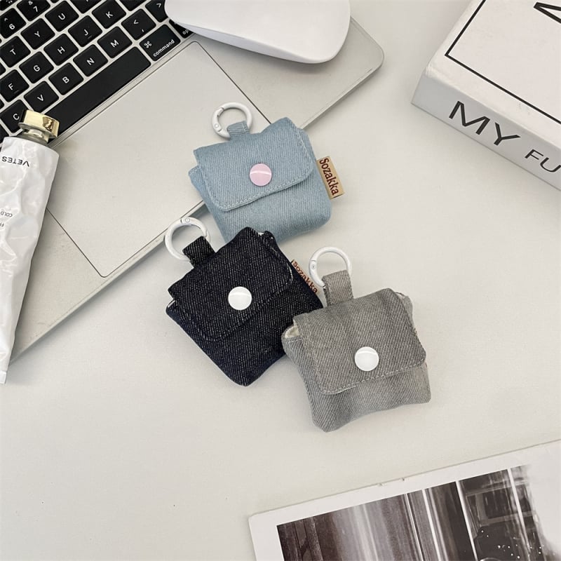 Mini denim futrola za slušalice, mekano kućište, univerzalna kompatibilnost, tekstilna izrada