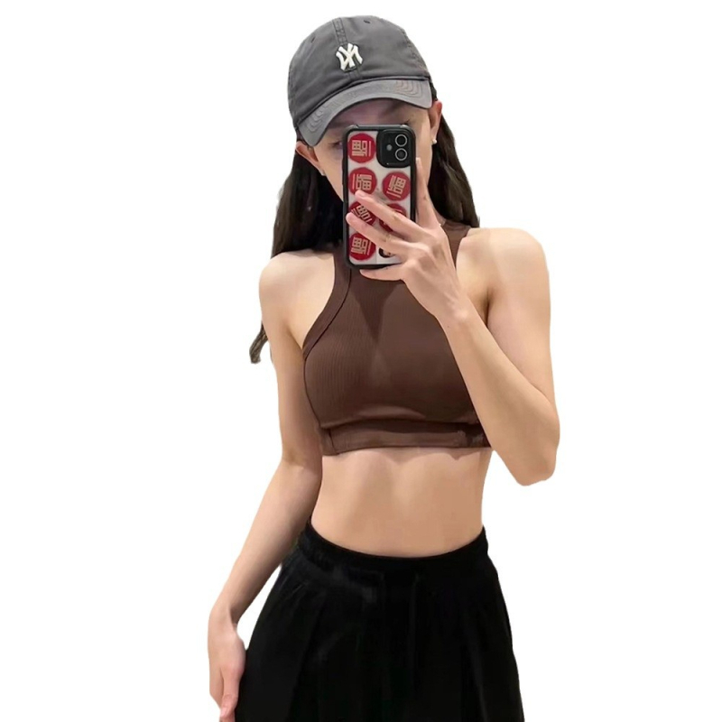 Ženski sportski top s fiksnim košaricama, brzo se suši, prozračan, za jogu i trčanje