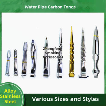 Pincety na vodnú fajku a klip na jazyk – kovová konštrukcia, karbonový klip, nerezová oceľ dizajn
