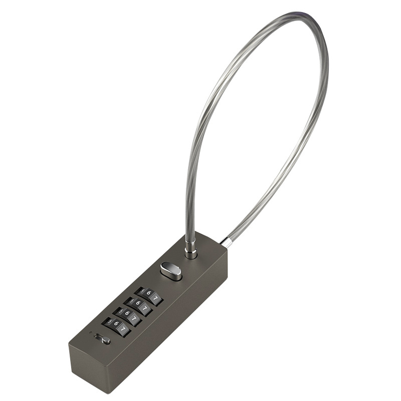 Katanac s kabelom od cinka, kombinirani katanc za bicikl, vrata ormarića i kacigu električnog automobila — Model Upgrade Electric Car Helmet Lock -1, Marka Zhan Han-Levy