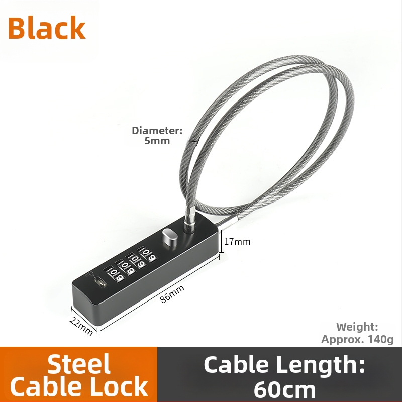 Katanac s kabelom od cinka, kombinirani katanc za bicikl, vrata ormarića i kacigu električnog automobila — Model Upgrade Electric Car Helmet Lock -1, Marka Zhan Han-Levy