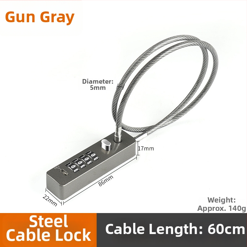 Katanac s kabelom od cinka, kombinirani katanc za bicikl, vrata ormarića i kacigu električnog automobila — Model Upgrade Electric Car Helmet Lock -1, Marka Zhan Han-Levy