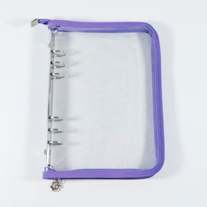 6-пръстенова папка с цип и PVC корица — за Полароид карти, бележник и съхранение на стикери