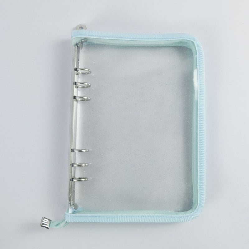 6-пръстенова папка с цип и PVC корица — за Полароид карти, бележник и съхранение на стикери