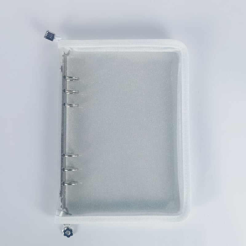 6-пръстенова папка с цип и PVC корица — за Полароид карти, бележник и съхранение на стикери