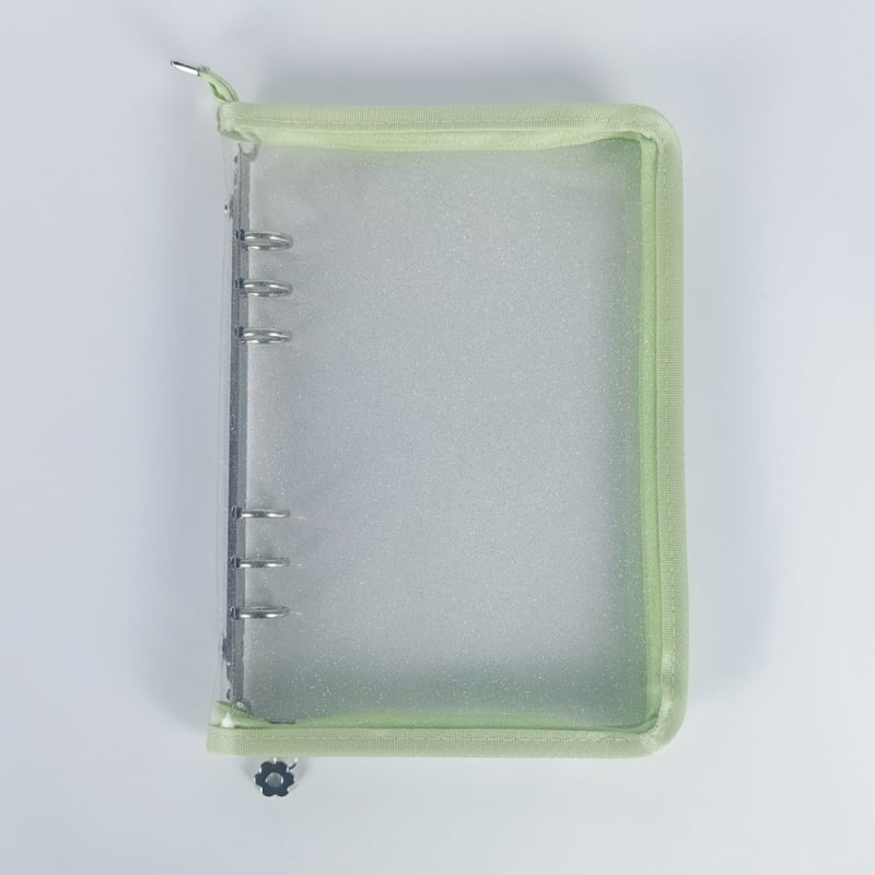 6-пръстенова папка с цип и PVC корица — за Полароид карти, бележник и съхранение на стикери