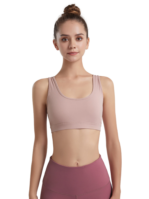 Sportski grudnjak-vest za visokointenzivni trening – ublažavanje udaraca, brzo sušenje, Y-trake, pune čašice srednjeg oblika, stražnje kopče s tri reda, Nylon 75% / Spandex 25% podstava