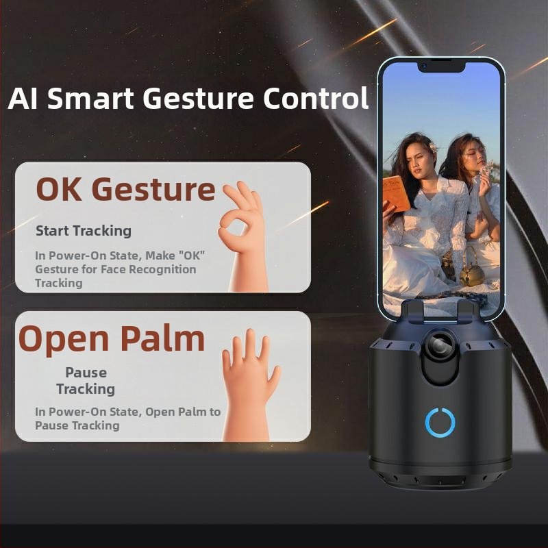 Yunteng dvostruki osovinski stabilizator za mobitel, 360° horizontalna rotacija, 360° ograničenje rotacije, 15° vertikalni nagib, ABS+PC materijal