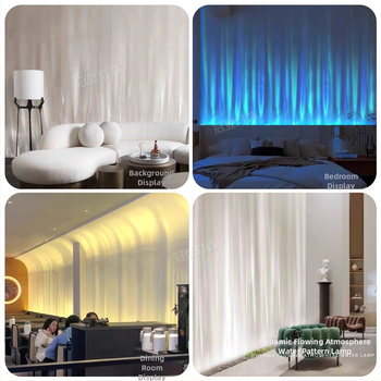 LED Λάμπα Τοίχου με Μοντέλο Νερού – 3D Δυναμικός Κυματισμός Νερού, Αλουμινένιο Σώμα, 3600 lm, IP43, Ρυθμιζόμενη Φωτεινότητα
