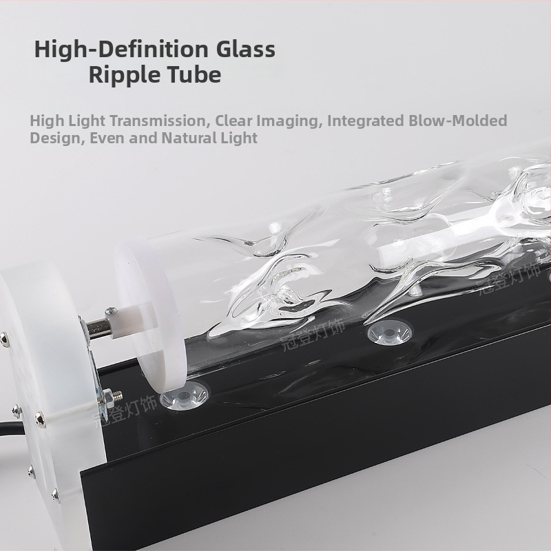 LED Λάμπα Τοίχου με Μοντέλο Νερού – 3D Δυναμικός Κυματισμός Νερού, Αλουμινένιο Σώμα, 3600 lm, IP43, Ρυθμιζόμενη Φωτεινότητα