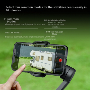 Stabilizator za pametni telefon s tri osi i praćenjem lica, sklopivi ručni gimbal, model RK-C302, aluminijska legura