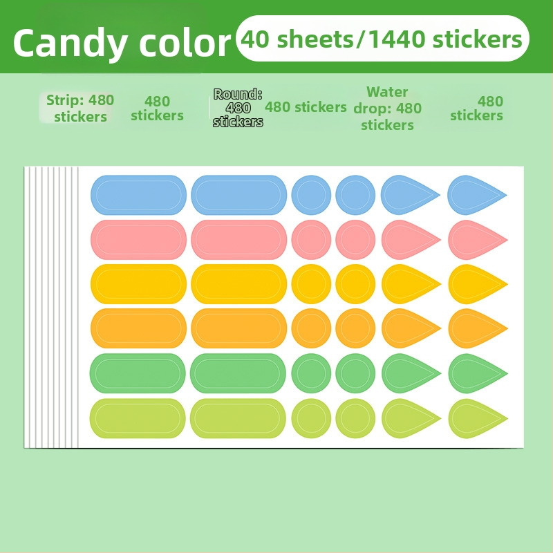 Viacúčelové štítky na anotácie s kvapkou vody a dažďovými indexmi – samolepiace, vnútorné stránky letáka, základné balenie, Huge značka