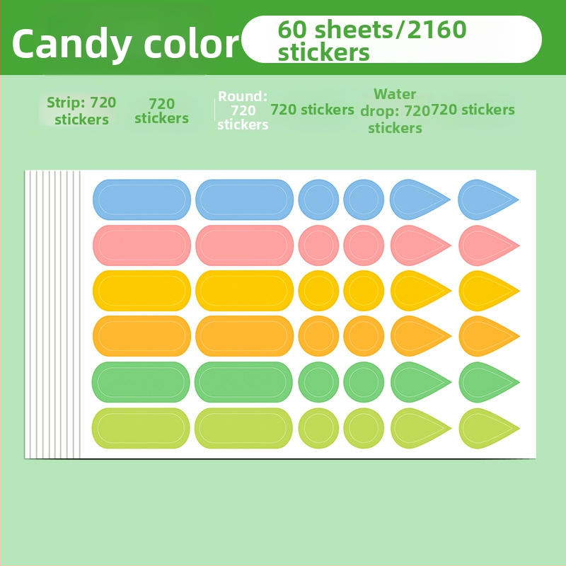 Viacúčelové štítky na anotácie s kvapkou vody a dažďovými indexmi – samolepiace, vnútorné stránky letáka, základné balenie, Huge značka