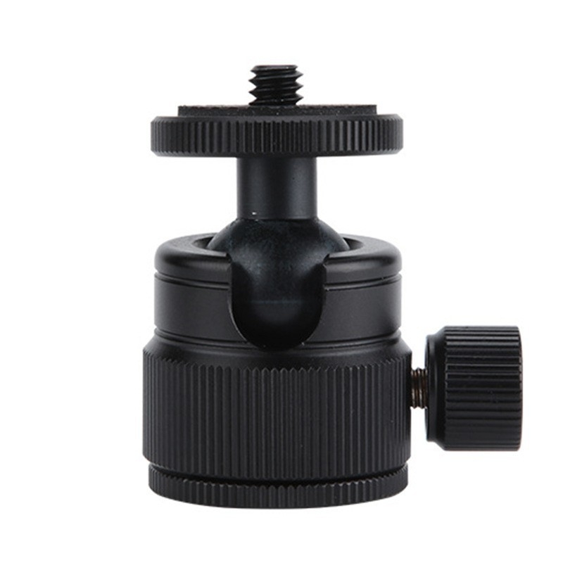 Mini kuglasta glava od aluminijske legure za univerzalni 360° mini stativ, 90° vertikalni nagib, ručna instalacija, opća kompatibilnost