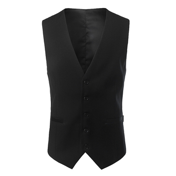 Ανδρικό γιλέκο κοστουμιού, Κορεατικό στυλ Slim Fit, Corduroy ύφασμα, Μονόχρωμο, Για γάμους και επαγγελματικό casual ντύσιμο