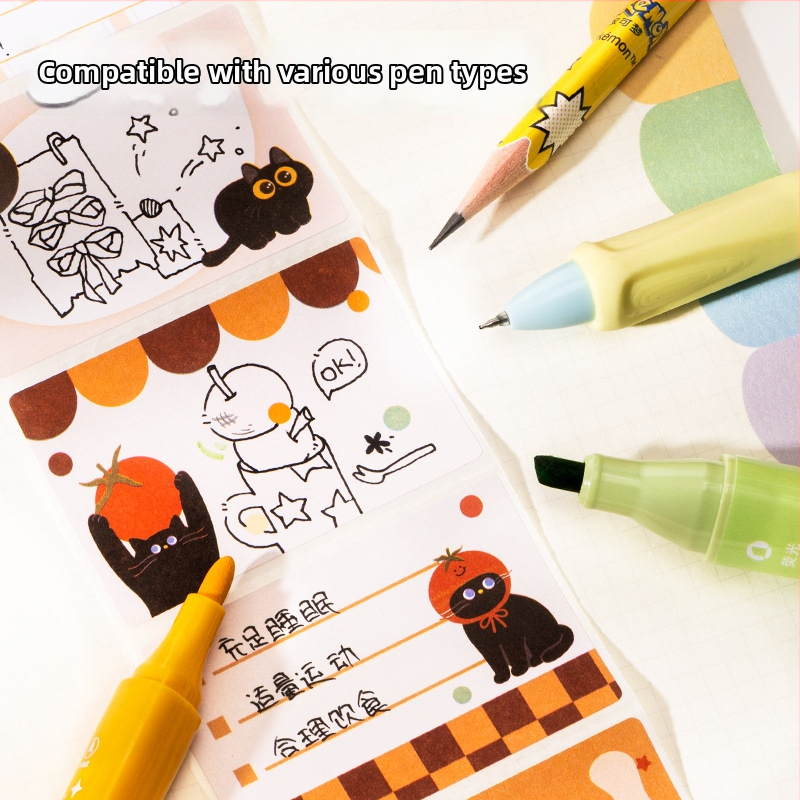 Kaba Bear kreslené lepící poznámky – vysúvací dizajn, 128 strán, KBX-2445