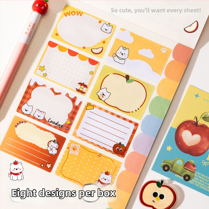 Kaba Bear kreslené lepící poznámky – vysúvací dizajn, 128 strán, KBX-2445