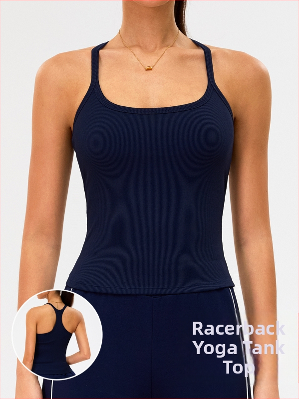 Ženská športová tielko s antišokovým dizajnom na chrbte, rýchloschnúci materiál odvádzajúci pot, zmes nylonu a spandexu (90% nylon, 10% spandex), krátky strih, s výplňou na prsiach