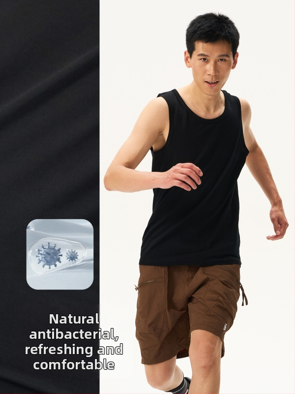 Ανδρικό γιλέκο χωρίς μανίκια από μαλλί Merino, 100% μαλλί, αναπνέει, μονόχρωμο σχέδιο