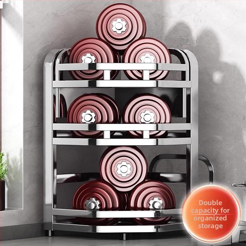 Кухненски многофункционален стелаж за подправки от неръждаема стомана 304, монтаж без инструменти, настолен или стенен, стил нов китайски