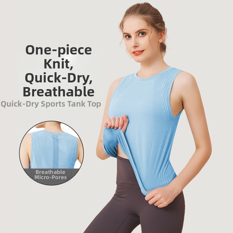 Dámske jogové top, bezšvový, priedušný, rýchloschnúci, 60% nylon, voľný strih