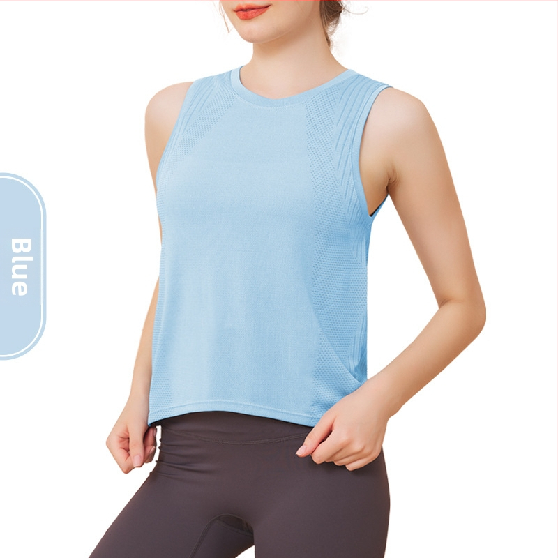 Dámske jogové top, bezšvový, priedušný, rýchloschnúci, 60% nylon, voľný strih