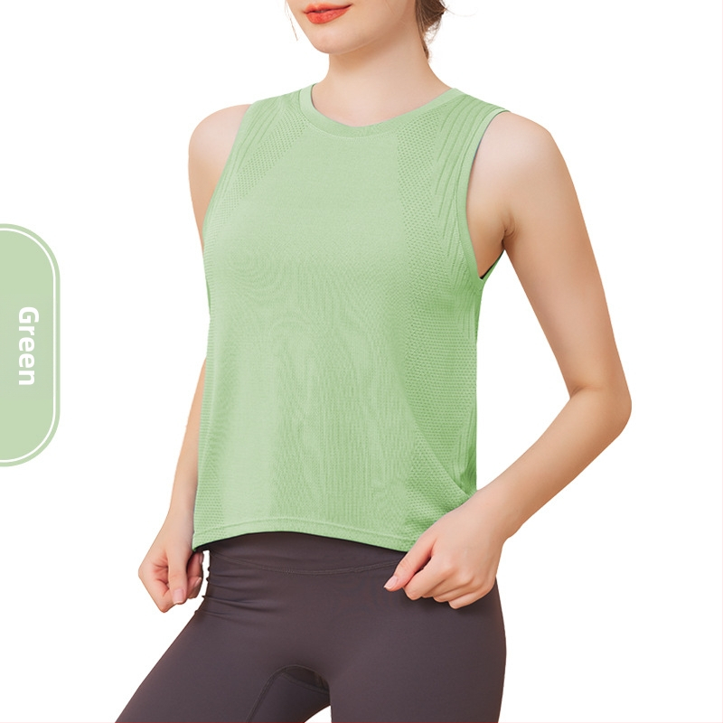Dámske jogové top, bezšvový, priedušný, rýchloschnúci, 60% nylon, voľný strih