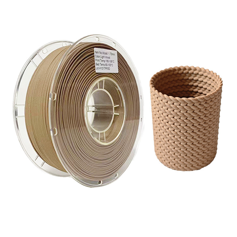 Pinrui PLA drveni filament za 3D ispis, kružni presjek, gustoća 1.25