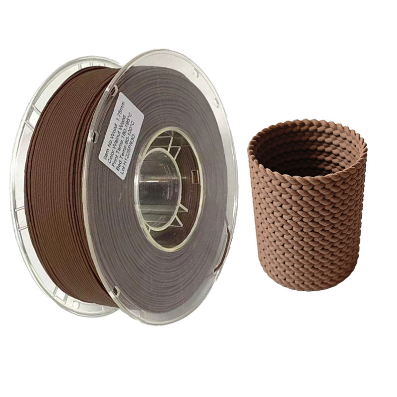Pinrui PLA drveni filament za 3D ispis, kružni presjek, gustoća 1.25