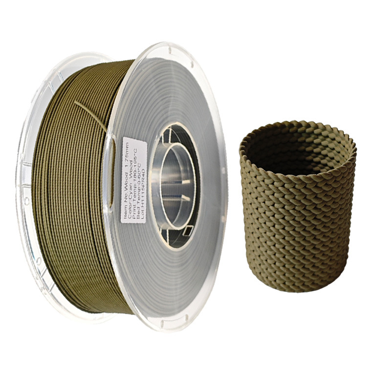 Pinrui PLA drveni filament za 3D ispis, kružni presjek, gustoća 1.25