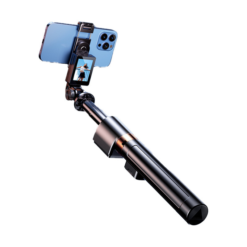 Selfie štap s projekcijom zaslona i prikazom u realnom vremenu, Bluetooth daljinski upravljač (Materijal: aluminijska legura; Uključeno daljinsko upravljanje; Bluetooth; Podrška prilagodbi; Nema stabilizacije slike)