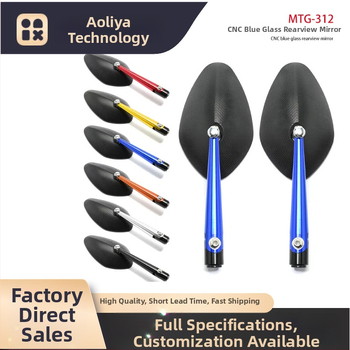 Zrkadlo na motocykel - hliníková zliatina, CNC odliatok, model OLIA-312, univerzálne uchytenie, pre mestskú jazdu