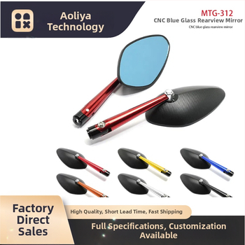 Zrkadlo na motocykel - hliníková zliatina, CNC odliatok, model OLIA-312, univerzálne uchytenie, pre mestskú jazdu