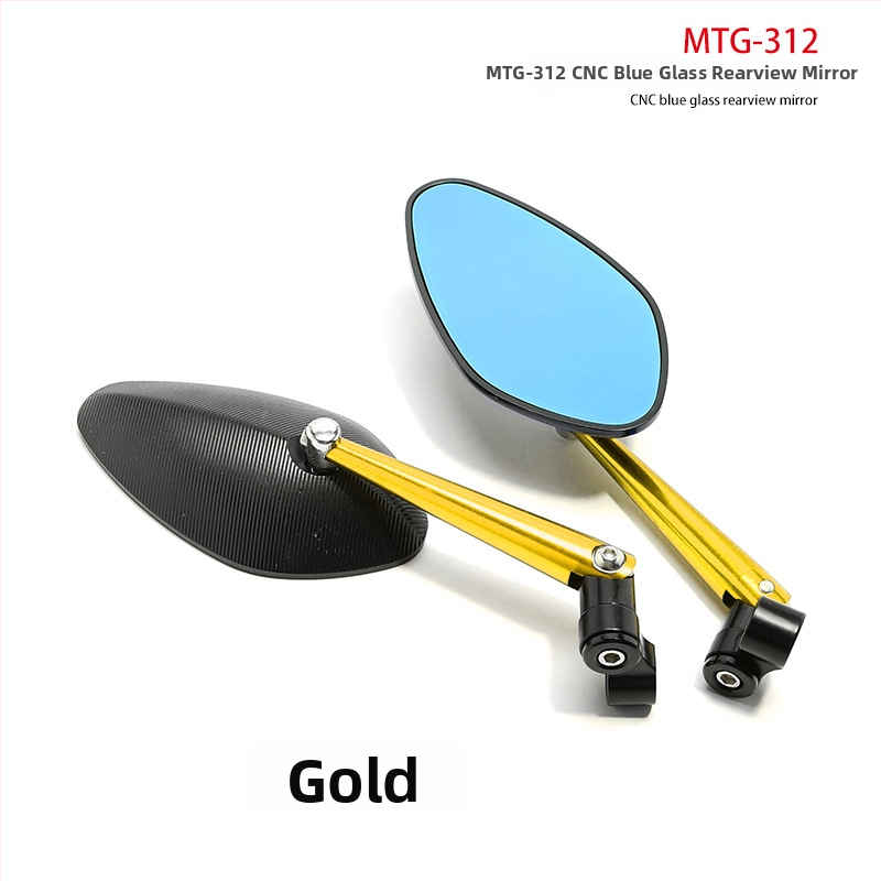 Zrkadlo na motocykel - hliníková zliatina, CNC odliatok, model OLIA-312, univerzálne uchytenie, pre mestskú jazdu