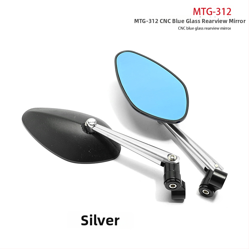 Zrkadlo na motocykel - hliníková zliatina, CNC odliatok, model OLIA-312, univerzálne uchytenie, pre mestskú jazdu