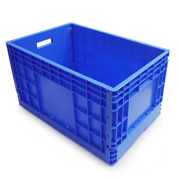 Πτυσσόμενος πλαστικός κάδος για αποθήκευση και μεταφορά; πάχος τοιχώματος 2–8 mm; ικανότητα φόρτωσης 20–120 kg; κατασκευή με έγχυση; υψηλή αντοχή.