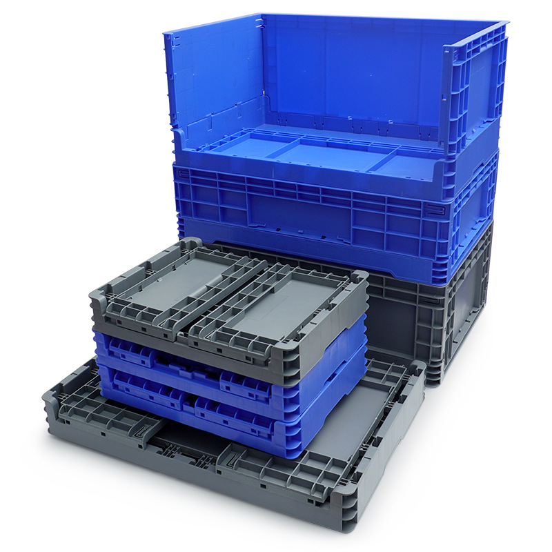 Πτυσσόμενος πλαστικός κάδος για αποθήκευση και μεταφορά; πάχος τοιχώματος 2–8 mm; ικανότητα φόρτωσης 20–120 kg; κατασκευή με έγχυση; υψηλή αντοχή.