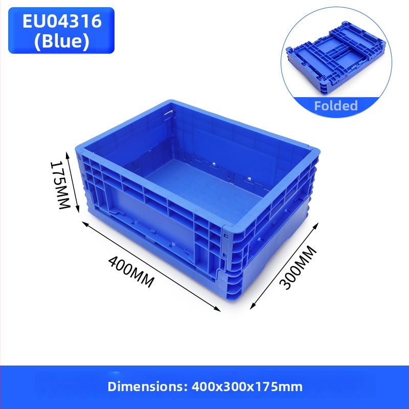 Zložiteľná plastová krabica na skladovanie a prepravu; hrúbka steny 2–8 mm; nosnosť 20–120 kg; vstrekové tvarovanie; vysoká pevnosť.
