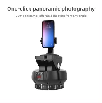 Motorizirani PTZ gimbal za pametni telefon s daljinskim upravljačem, 360° panoramsko okretanje, 70° nagib, 9 brzina paniranja, 9 brzina nagiba, težina 518 g