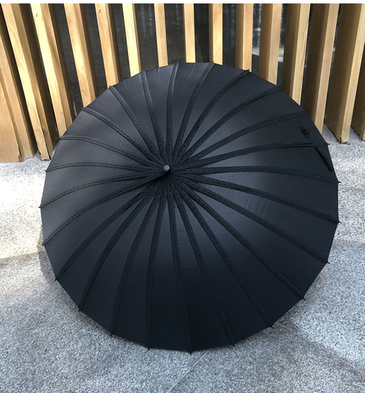 Dugi kišobran s 8 metalnih rebara, metalna ručka, ručno otvaranje, tkanina 190T